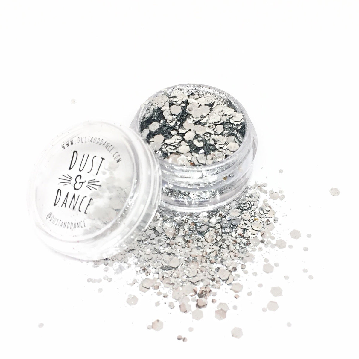 Glitter edibili argento silver rainbow dust