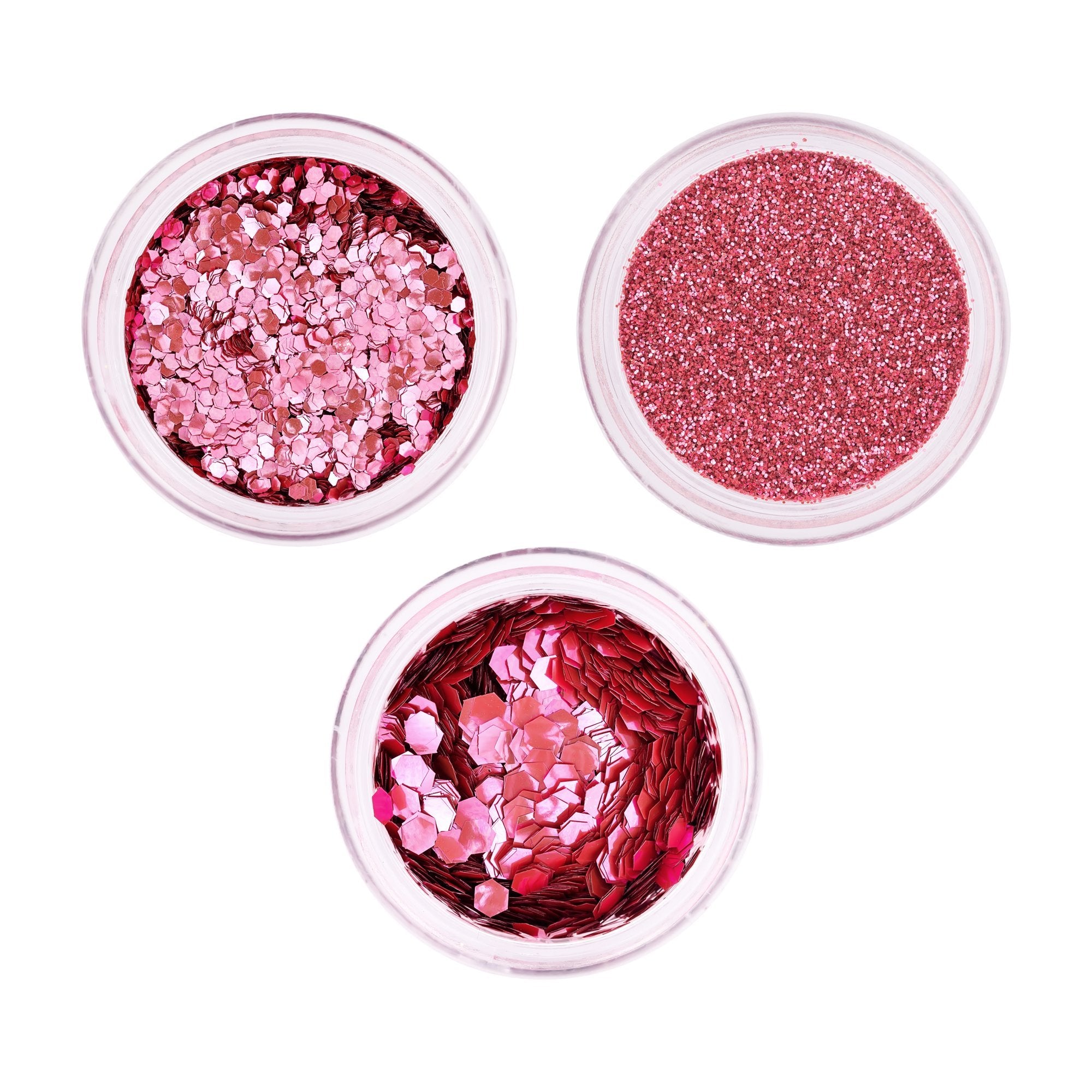 3 Pack - Fine/Medium/Chunky Rose Biodegradable Glitter - Dust & Dance